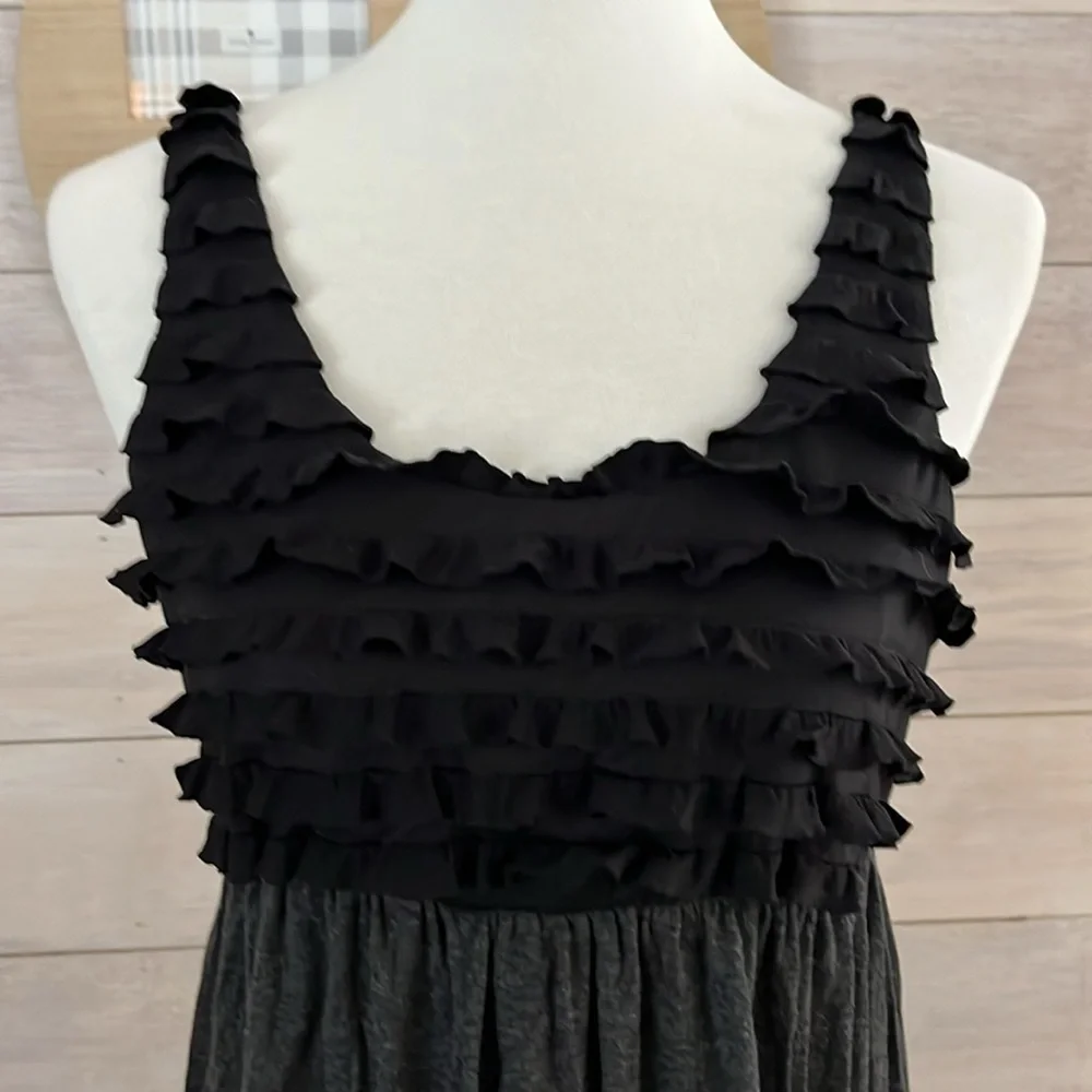 Anthro Weston Wear Black Gray Tank L - Picture 2 of 4